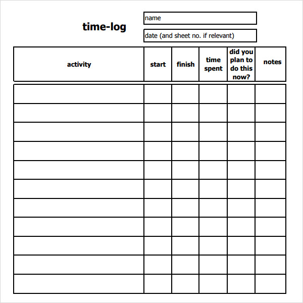 time sheet form pdf