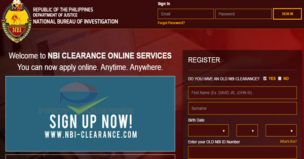 nbi philippines online application form