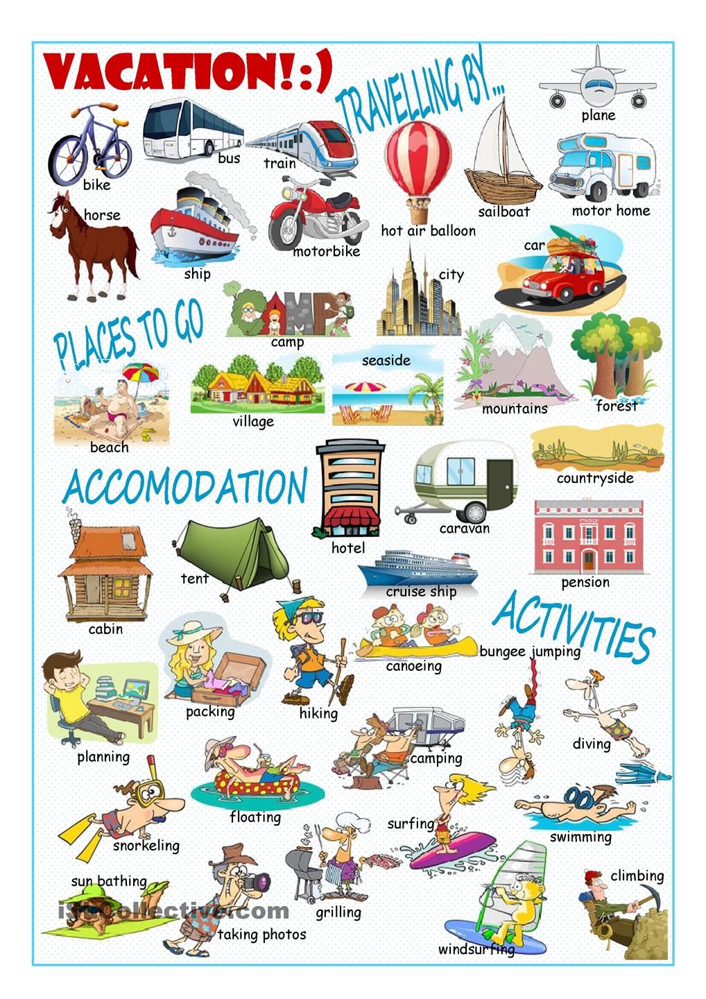 vacation dictionary