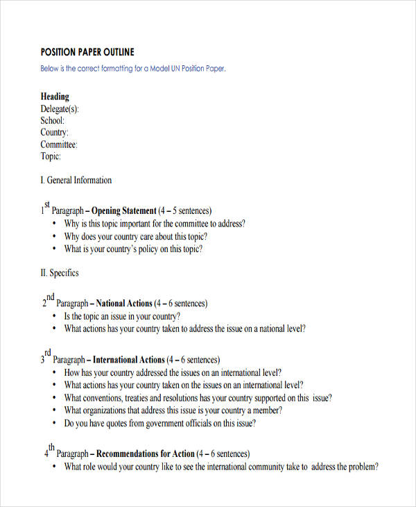 position paper sample pdf