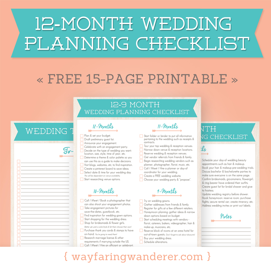 planning guide to list wedding