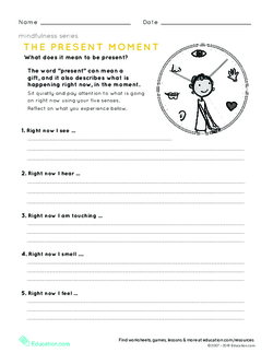 mindfulness worksheets for youth pdf