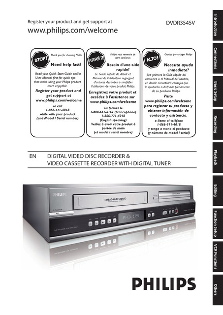 philips dvd recorder manual