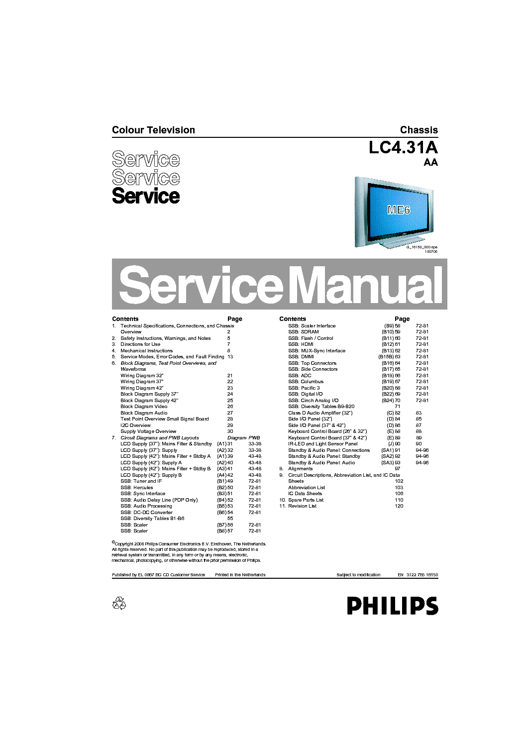 phillips 42pf7421 79 instruction manual