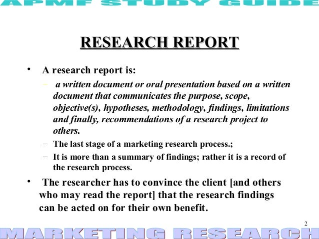 research report writing pdf