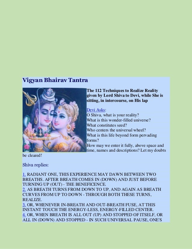 shiv vigyan bhairav tantra pdf